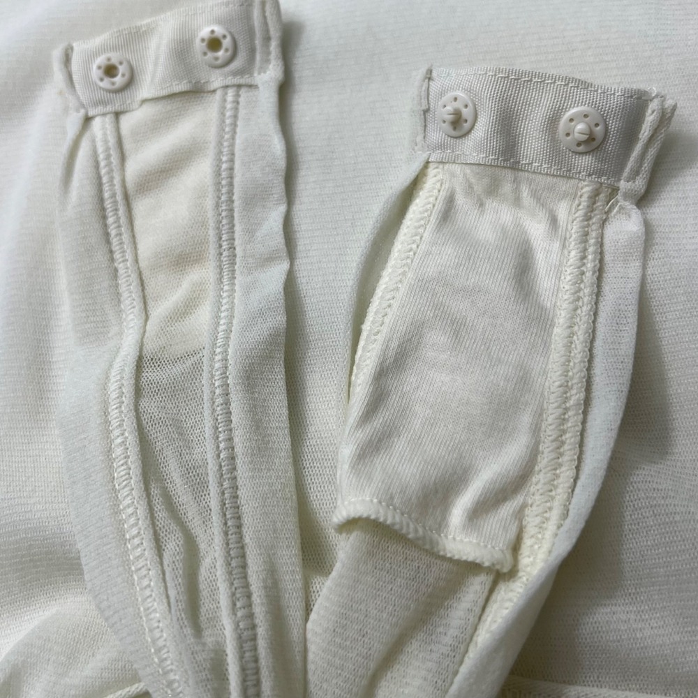 SKIMS Summer Mesh T-Shirt Bodysuit Bone Large - Picture 8 of 12